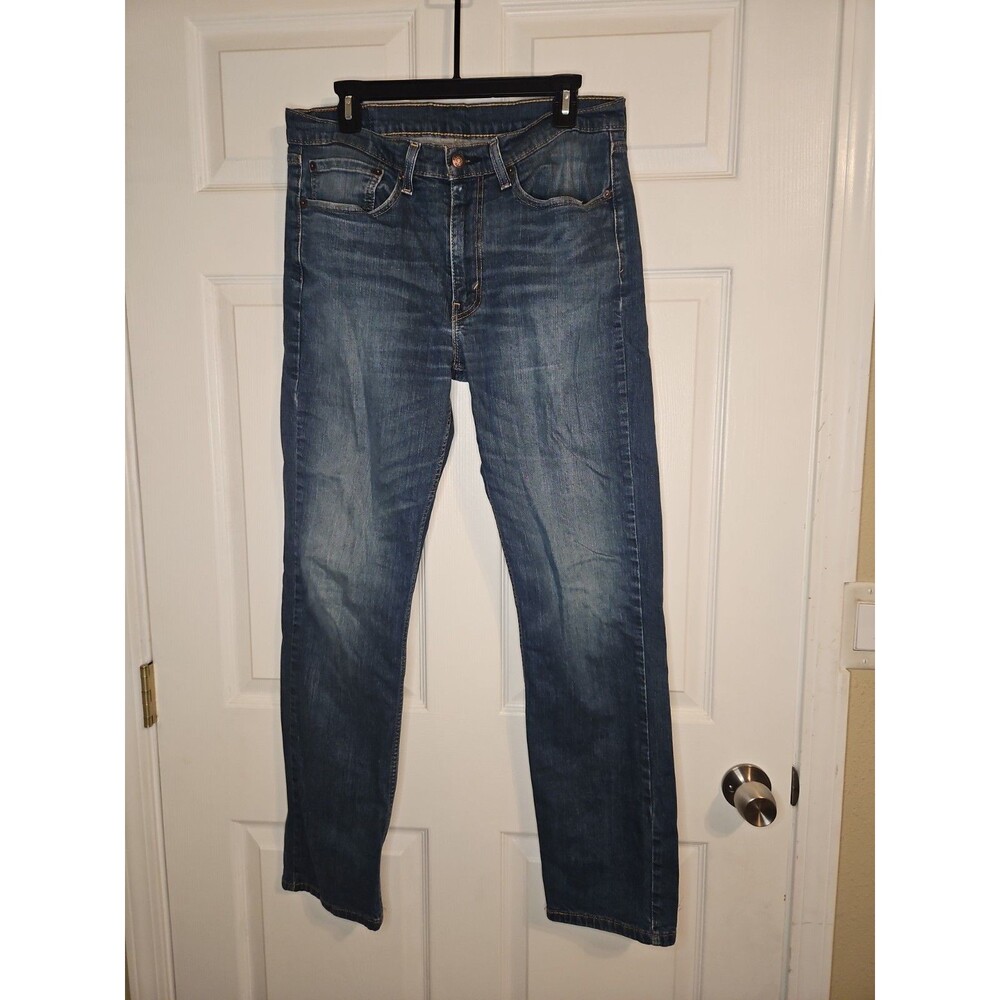 Levis 514 Mens Jeans Blue W34 L34 Straight Leg Regular Fit Denim Zip Fly 34x34